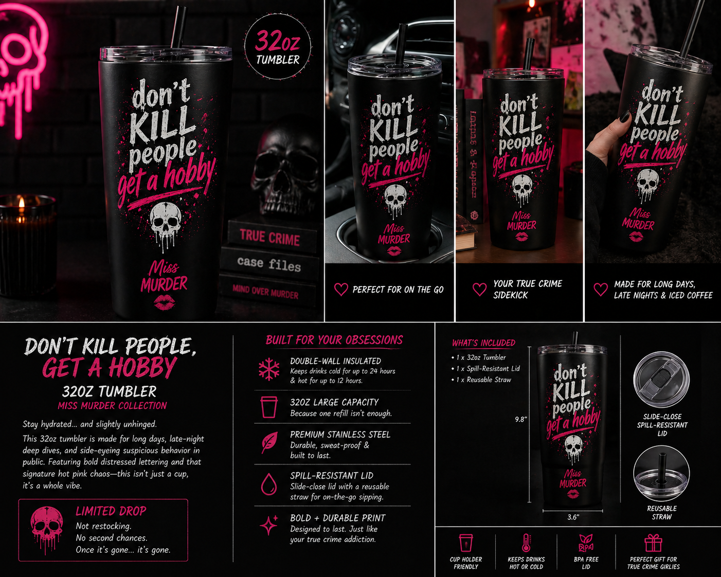 Don't Kill People Get a Hobby Tumbler